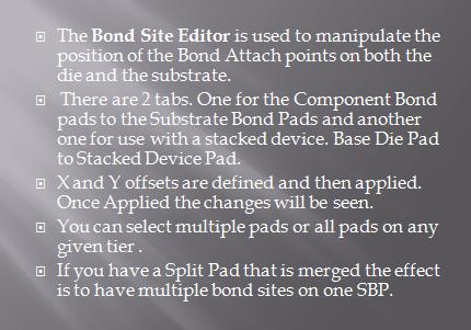 Bond site editor
