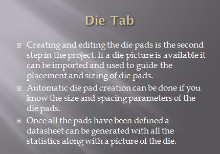 Die tab