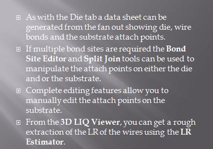 Wire bond tab continued